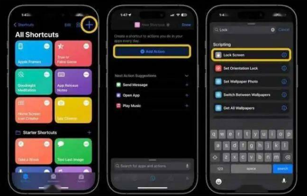 易门苹果14锁屏维修店分享iPhone14升级iOS16.4后如何创建锁屏快捷方式 